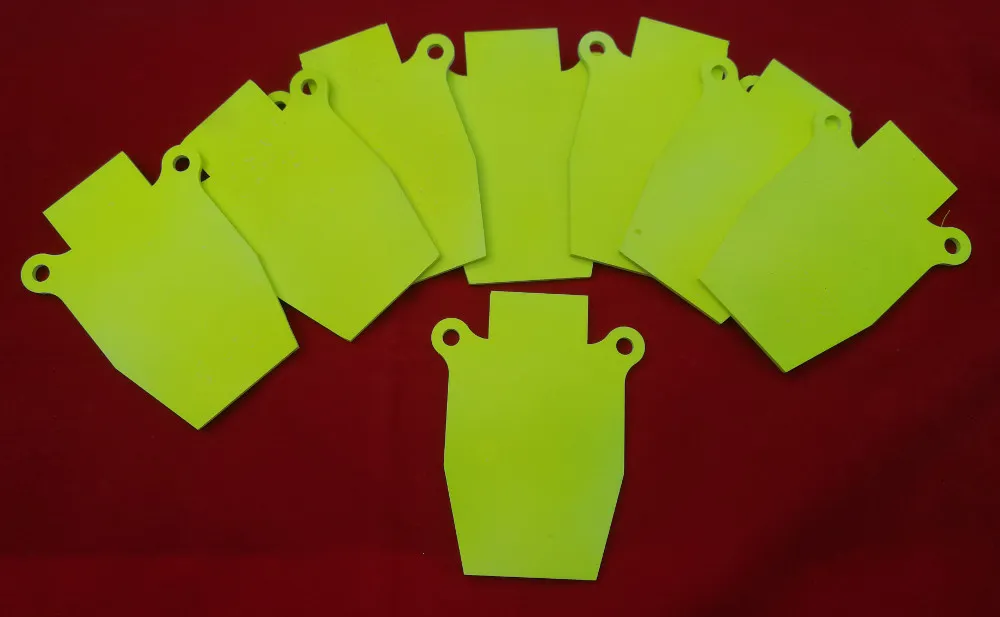 [RG-SILHOUETTE-8-CLIPS] Silhouette Gong Airgun Target - 8 Pack with Chains and Clips
