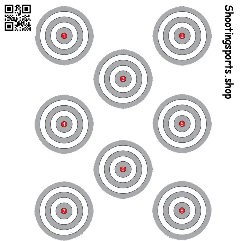 [SSSTGTV005B] 8 Spot Targets (25, 140mm x 140mm)