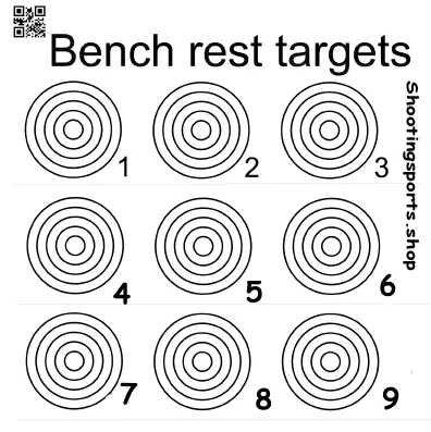 Benchrest target (25, 140mm x 140mm)