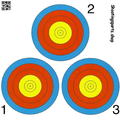 Archery 3 spot - Paper 17cm x 17cm