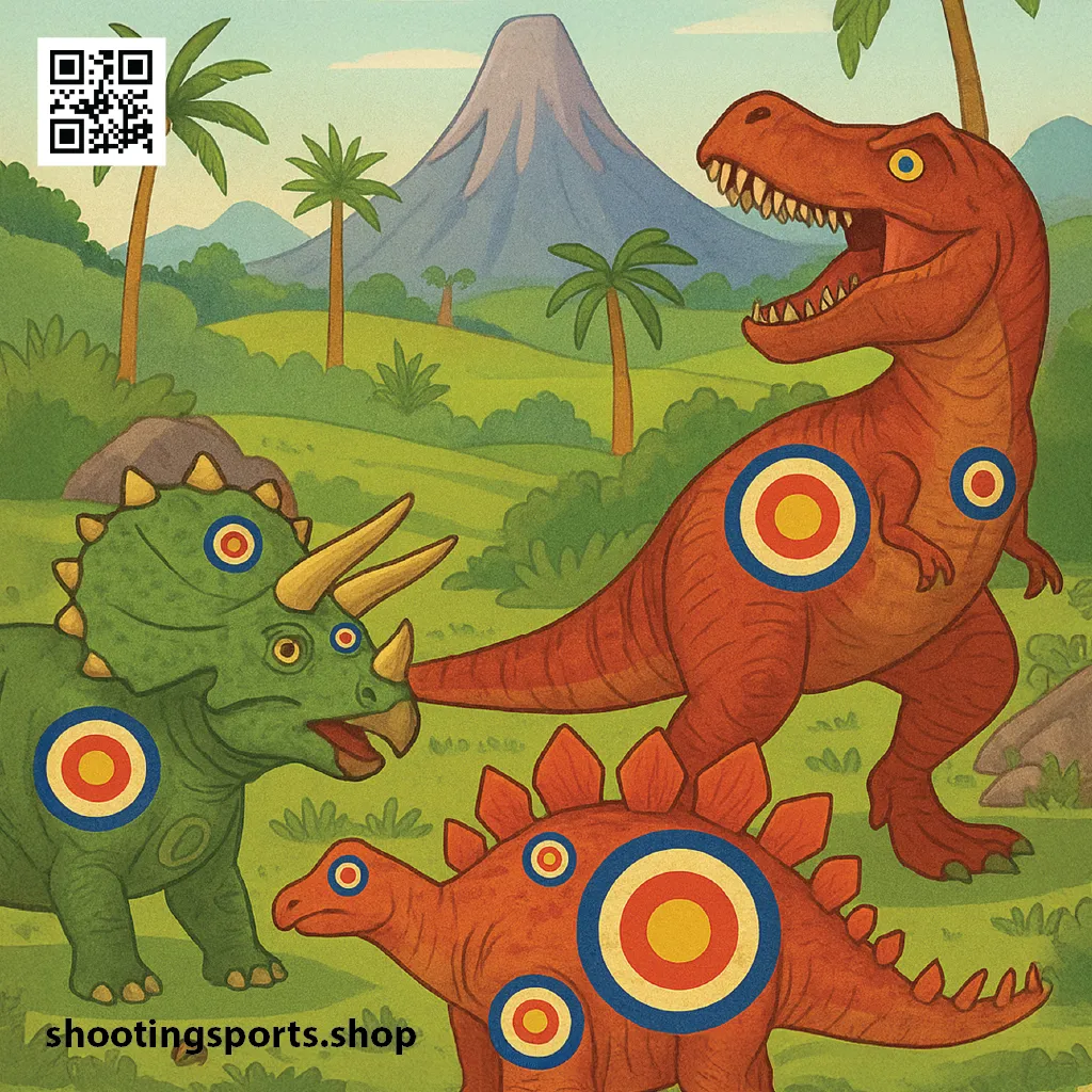 [SSSTGT0007C] Dinosaurs Target - Paper 17cm x 17cm Packs (1)